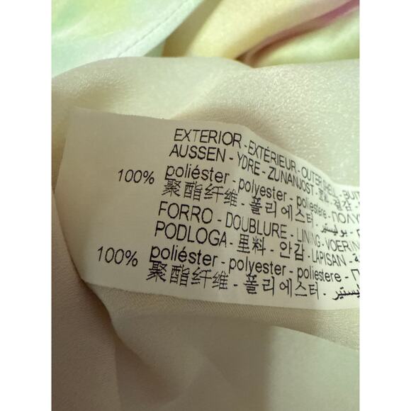 Zara Multicolor Tie Dye Sleeveless Cowl Neck Strappy Cami Tank Mini Slip Dress S - Picture 5 of 5